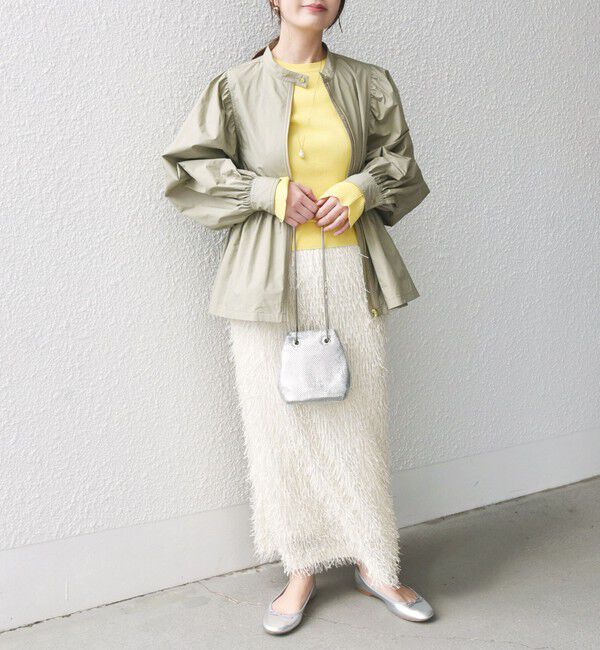 SHIPS for women「【WEB限定】〈手洗い可能〉フリンジ ラメ タイト スカート」|スカート|