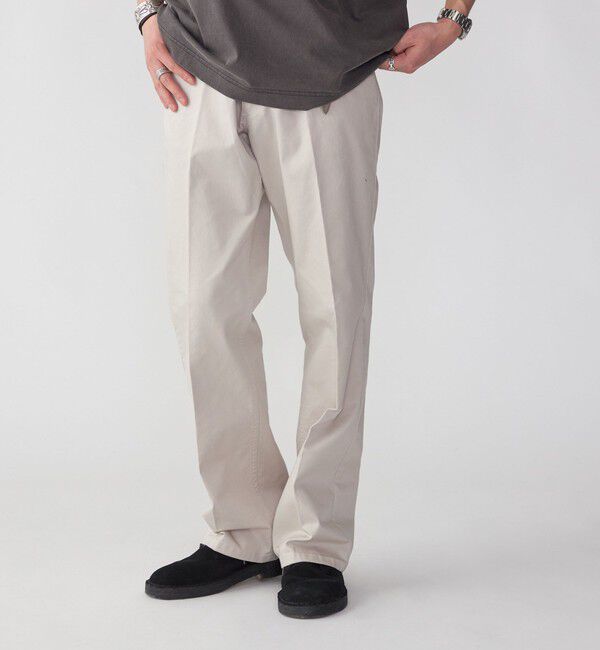 SHIPS「SHIPS: セミ フレア スラックス」|チノ|ライトグレー