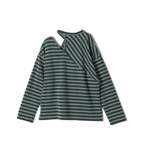 SHIPS for women「【SHIPS別注】Loro:〈洗濯機可能〉ボーダー 2WAY トップス」|Tシャツ・カットソー|