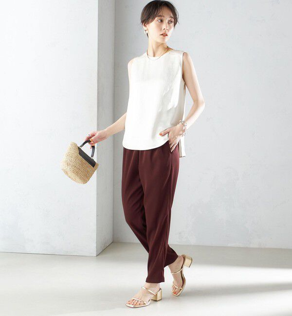 SHIPS for women「〈手洗い可能〉トリアセテート ドロスト  テーパード パンツ」|その他|