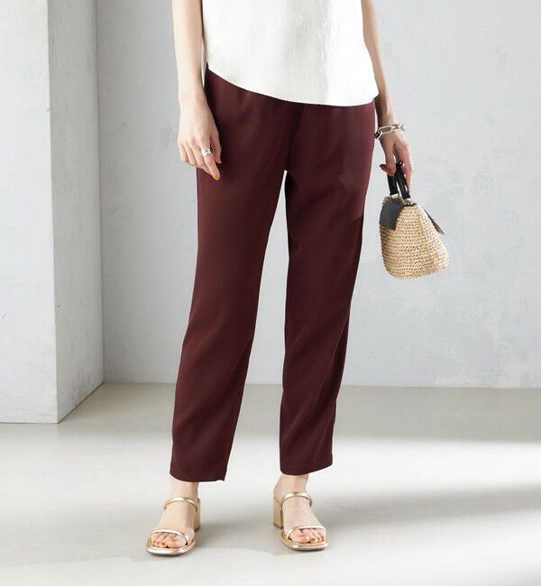 SHIPS for women「〈手洗い可能〉トリアセテート ドロスト  テーパード パンツ」|その他|