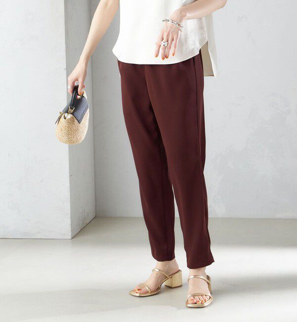 SHIPS for women「〈手洗い可能〉トリアセテート ドロスト  テーパード パンツ」|その他|