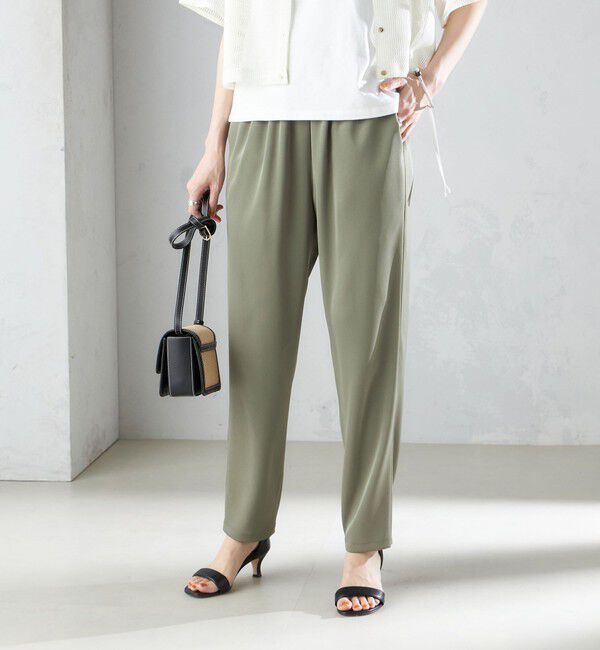 SHIPS for women「〈手洗い可能〉トリアセテート ドロスト  テーパード パンツ」|その他|