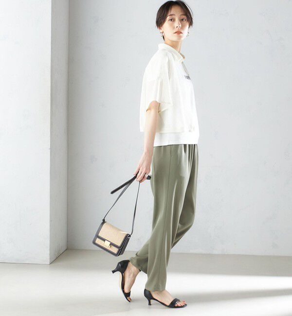 SHIPS for women「〈手洗い可能〉トリアセテート ドロスト  テーパード パンツ」|その他|