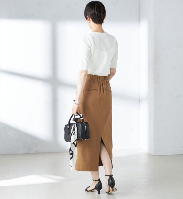 SHIPS for women「〈手洗い可能〉コットン ナイロン リブ ニット TEE」|ニット・セーター|