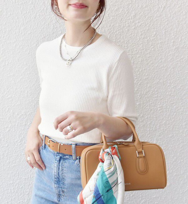 SHIPS for women「〈手洗い可能〉コットン ナイロン リブ ニット TEE」|ニット・セーター|