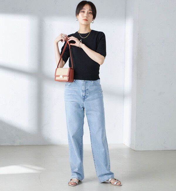 SHIPS for women「〈手洗い可能〉コットン ナイロン リブ ニット TEE」|ニット・セーター|