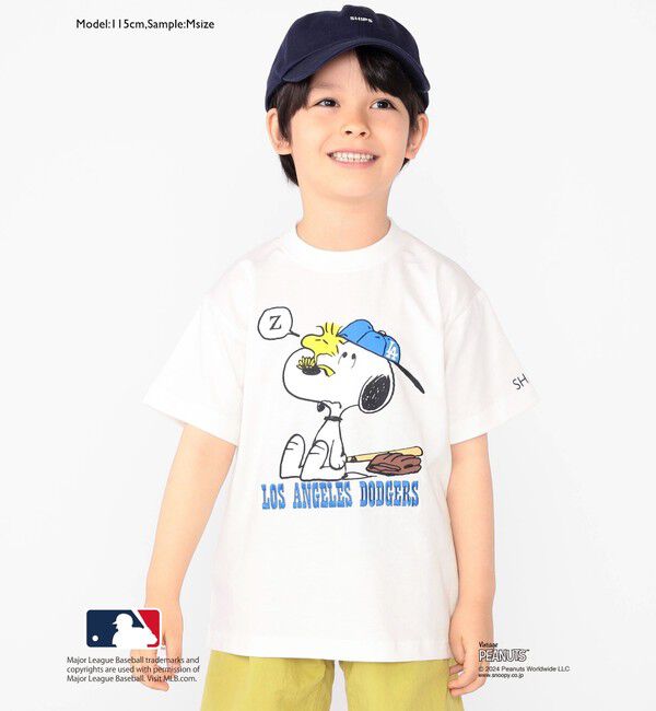 SHIPS KIDS「SHIPS KIDS:100～125cm / スヌーピー&times;MLB TEE」|Tシャツ・カットソー|