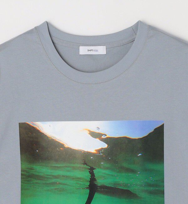 SHIPS any「SHIPS any: オーシャン フォトグラフ プリント ワンポイント 刺繍 Tシャツ◇」|Tシャツ・カットソー|