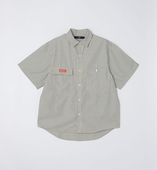 SHIPS Colors 「【SHIPS Colors別注】Engineer:ストライプ ショートスリーブ シャツ◇」|シャツ・ブラウス|ブラック