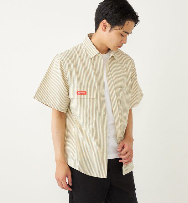 SHIPS Colors 「【SHIPS Colors別注】Engineer:ストライプ ショートスリーブ シャツ◇」|シャツ・ブラウス|