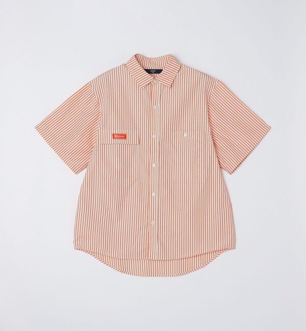 SHIPS Colors 「【SHIPS Colors別注】Engineer:ストライプ ショートスリーブ シャツ◇」|シャツ・ブラウス|レッド