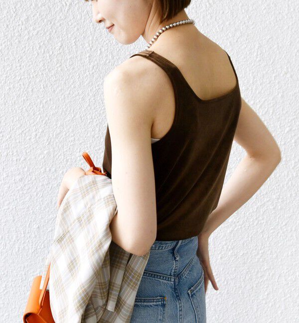 SHIPS for women「〈手洗い可能〉スクエア ネック タンクトップ」|タンクトップ|