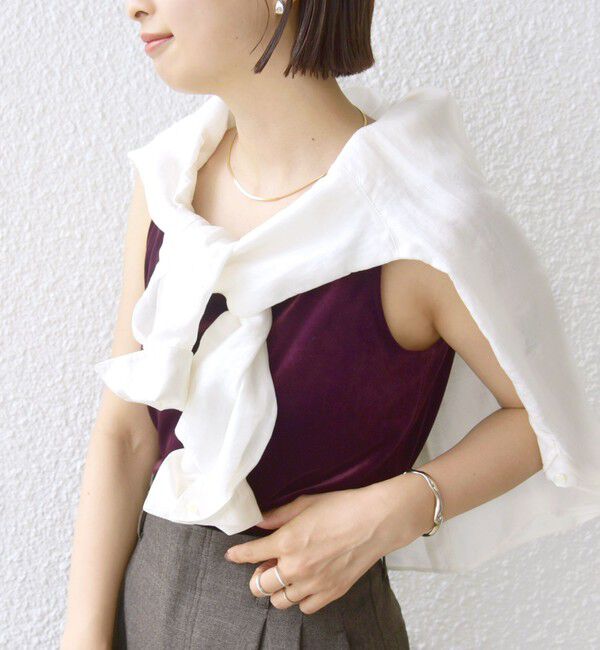 SHIPS for women「〈手洗い可能〉スクエア ネック タンクトップ」|タンクトップ|