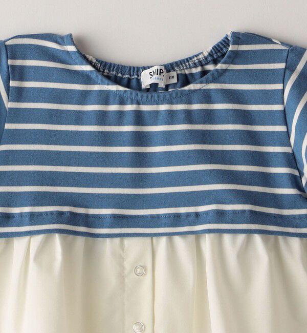 SHIPS Colors 「SHIPS Colors:レイヤードライク ボーダー 家族リンク TEE(100~140cm)」|Tシャツ・カットソー|