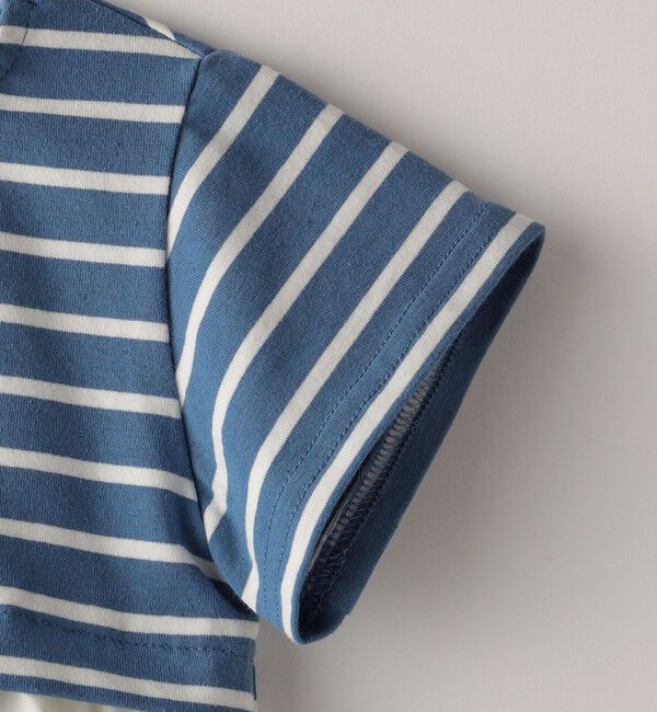 SHIPS Colors 「SHIPS Colors:レイヤードライク ボーダー 家族リンク TEE(100~140cm)」|Tシャツ・カットソー|