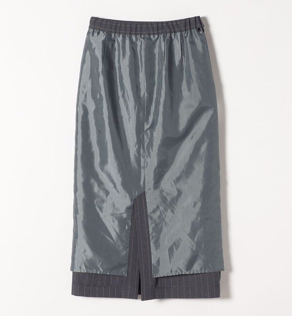 quaranciel「quaranciel:〈洗濯機可能〉ペプラム ベルト付 ストライプ Iライン スカート」|スカート|