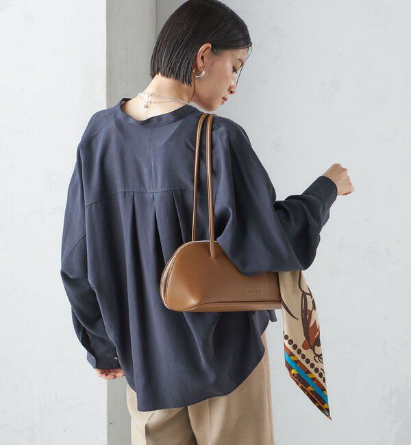 SHIPS for women「〈手洗い可能〉バンドカラー ショート 羽織り シャツ」|シャツ・ブラウス|