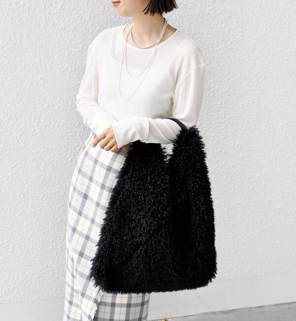 SHIPS for women「【WEB限定】フェイク ファー バッグ」|トートバッグ|