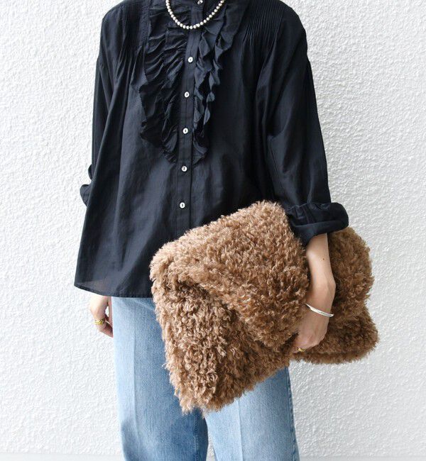 SHIPS for women「【WEB限定】フェイク ファー バッグ」|トートバッグ|ブラウン