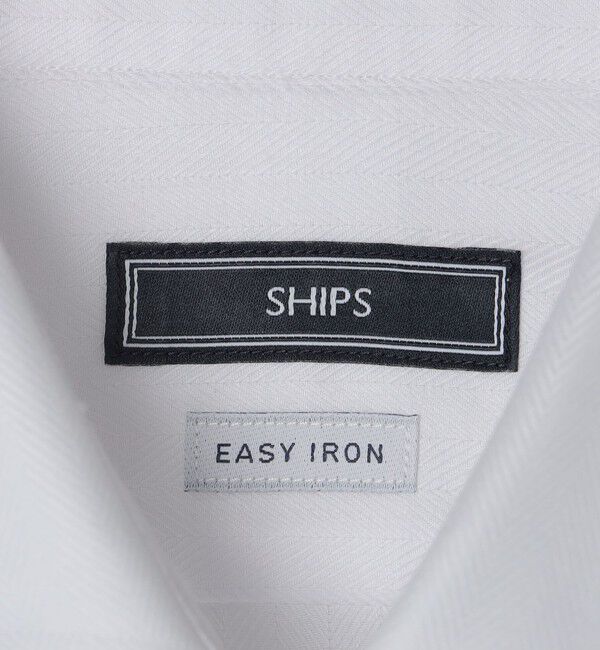 SHIPS「SHIPS: イージーアイロン ヘリンボーン ホリゾンタルカラー シャツ」|シャツ・ブラウス|