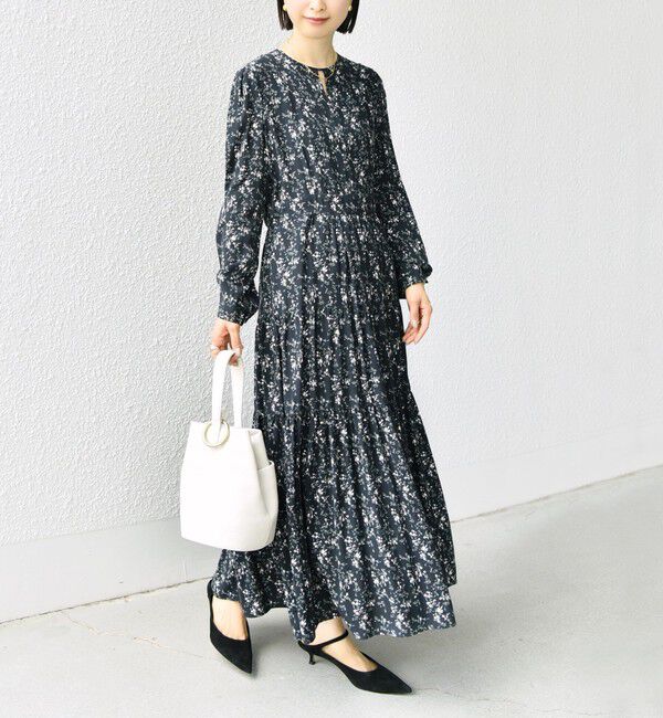 SHIPS for women「ボタニカル・ドット プリント ワンピース」|ワンピース|