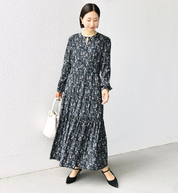 SHIPS for women「ボタニカル・ドット プリント ワンピース」|ワンピース|