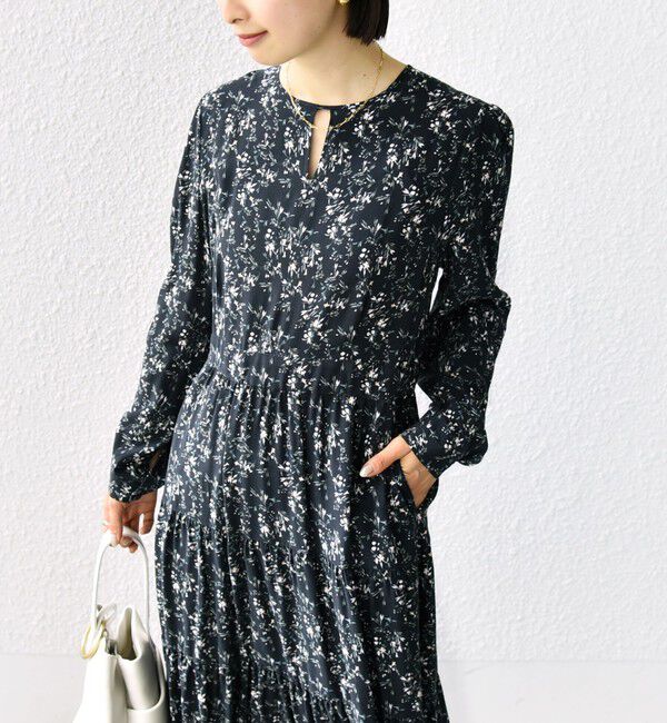 SHIPS for women「ボタニカル・ドット プリント ワンピース」|ワンピース|