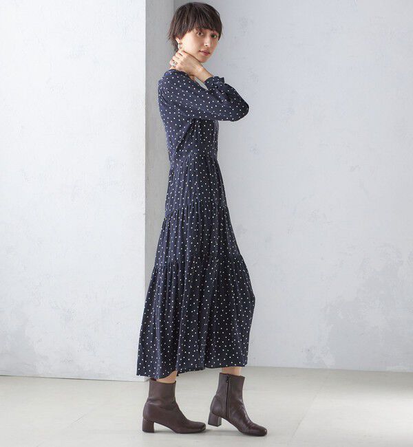 SHIPS for women「ボタニカル・ドット プリント ワンピース」|ワンピース|