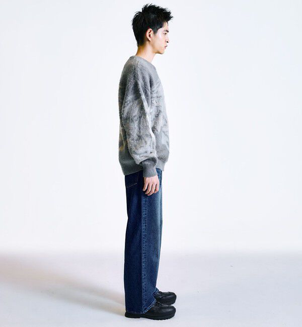 SHIPS「City Ambient Products:〈手洗い可能〉シャギー マーブル クルーネック ニット」|ニット・セーター|