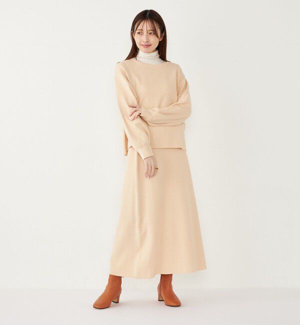 SHIPS Colors 「SHIPS Colors:〈手洗い可能〉バックリボン ニット セットアップ」|ニット・セーター|ナチュラル