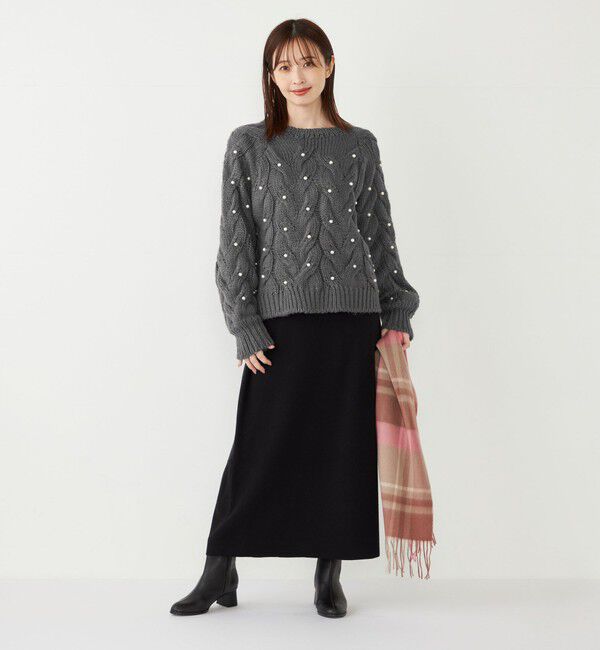 SHIPS Colors 「SHIPS Colors:〈手洗い可能〉バックリボン ニット セットアップ」|ニット・セーター|