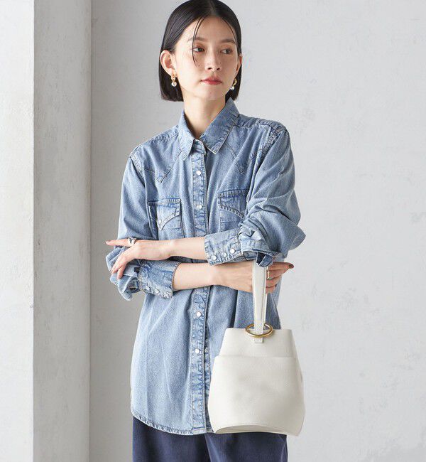 SHIPS for women「ROCKMOUNT:〈洗濯機可能〉デニム ウエスタン」|シャツ・ブラウス|