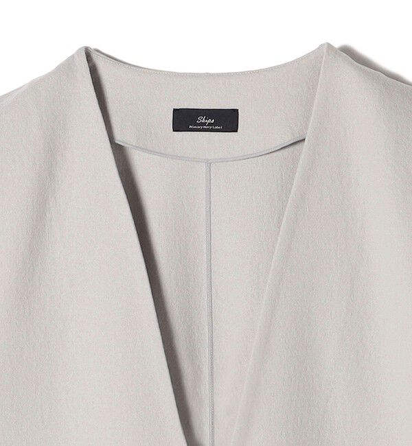 SHIPS for women「SHIPS Primary Navy Label:〈手洗い可能〉ウール ジャージー オーバー ベスト」|ベスト・ジレ|