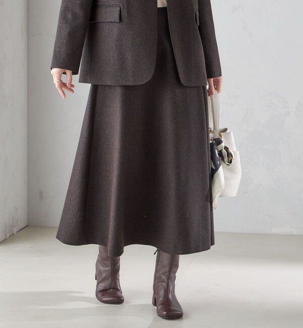 SHIPS for women「ヘリンボーン ツイード フレア スカート」|スカート|