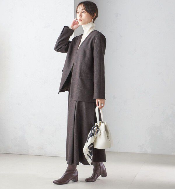 SHIPS for women「ヘリンボーン ツイード フレア スカート」|スカート|