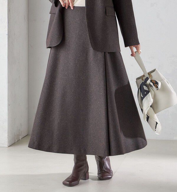 SHIPS for women「ヘリンボーン ツイード フレア スカート」|スカート|