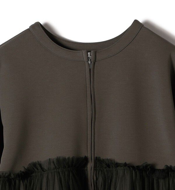 SHIPS for women「【WEB限定】 〈手洗い可能〉ダンボール &times; チュール ジップ 羽織」|その他|