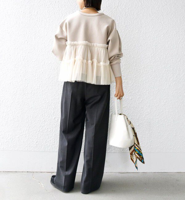 SHIPS for women「【WEB限定】 〈手洗い可能〉ダンボール &times; チュール ジップ 羽織」|その他|