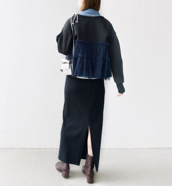 SHIPS for women「【WEB限定】 〈手洗い可能〉ダンボール &times; チュール ジップ 羽織」|その他|