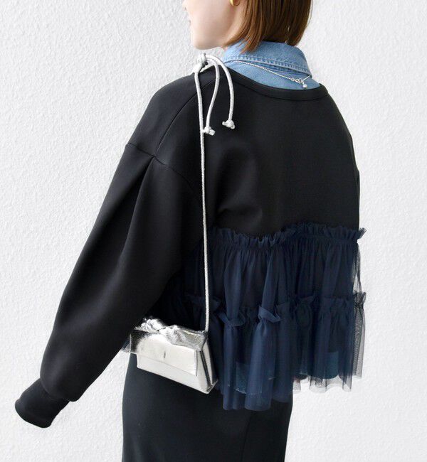 SHIPS for women「【WEB限定】 〈手洗い可能〉ダンボール &times; チュール ジップ 羽織」|その他|