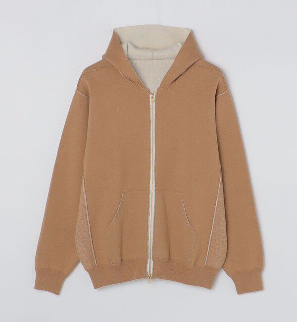 SHIPS Days「【SHIPS別注】UNDYED SALLY FOX: ダブルフェイス ジャージー ニットパーカー」|パーカー|