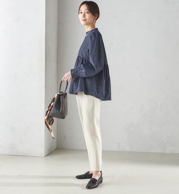 SHIPS for women「〈手洗い可能〉シルック ブライト ウエスト 切替え ブラウス」|シャツ・ブラウス|