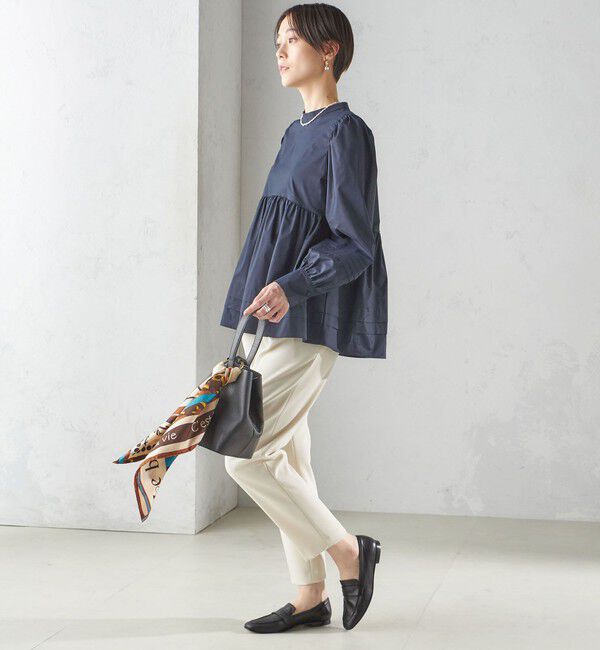 SHIPS for women「〈手洗い可能〉シルック ブライト ウエスト 切替え ブラウス」|シャツ・ブラウス|