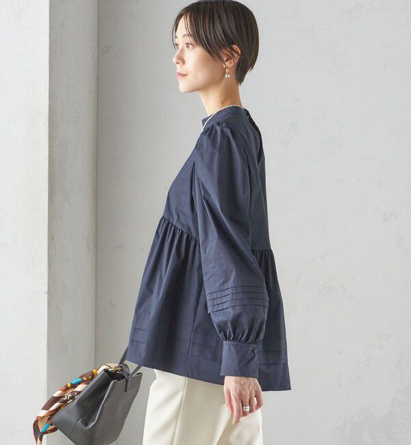 SHIPS for women「〈手洗い可能〉シルック ブライト ウエスト 切替え ブラウス」|シャツ・ブラウス|