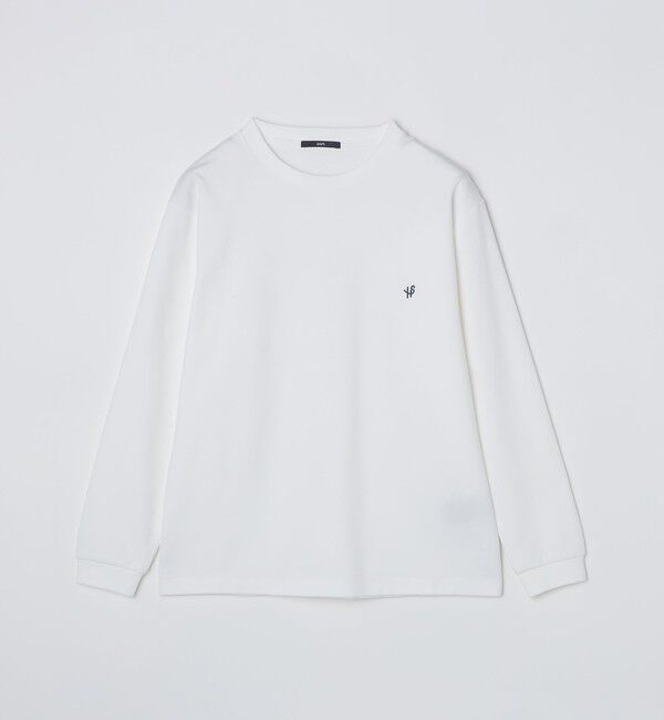 SHIPS「【WEB限定】SHIPS:〈抗菌防臭〉ワンポイントロゴ ハイゲージバーズアイ ダブルフェイス 長袖Tシャツ」|Tシャツ・カットソー|