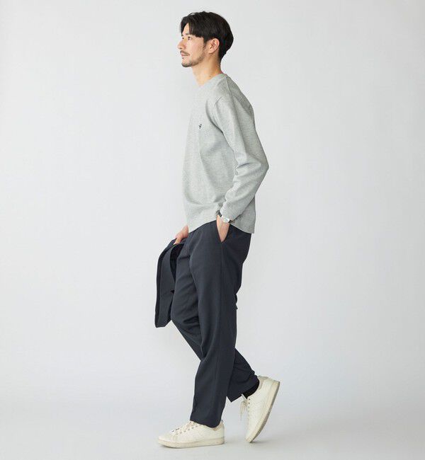 SHIPS「【WEB限定】SHIPS:〈抗菌防臭〉ワンポイントロゴ ハイゲージバーズアイ ダブルフェイス 長袖Tシャツ」|Tシャツ・カットソー|