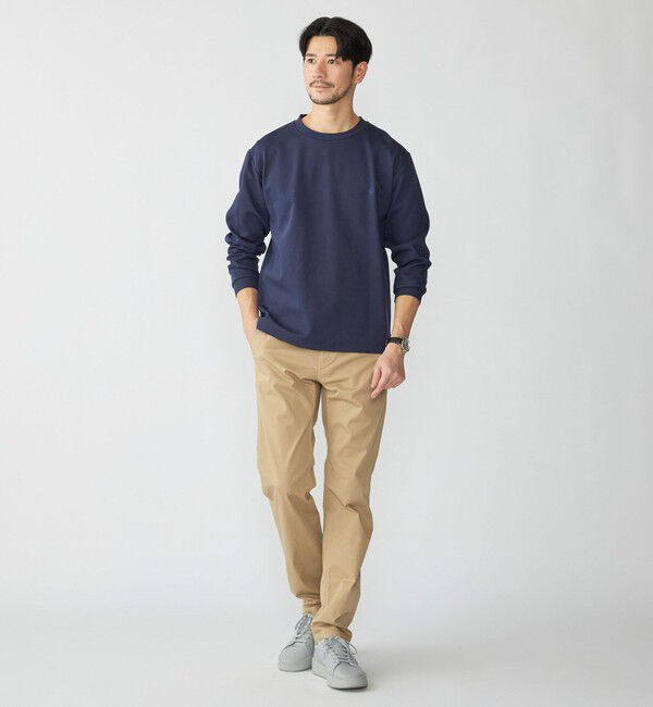 SHIPS「【WEB限定】SHIPS:〈抗菌防臭〉ワンポイントロゴ ハイゲージバーズアイ ダブルフェイス 長袖Tシャツ」|Tシャツ・カットソー|