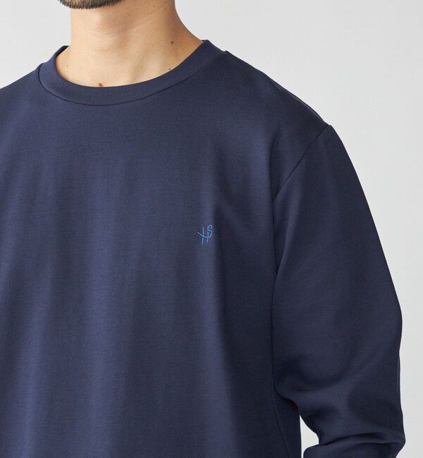 SHIPS「【WEB限定】SHIPS:〈抗菌防臭〉ワンポイントロゴ ハイゲージバーズアイ ダブルフェイス 長袖Tシャツ」|Tシャツ・カットソー|