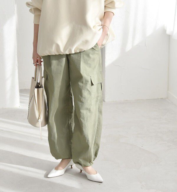 quaranciel「quaranciel:〈洗濯機可能〉ライト カーゴ ナイロン イージー パンツ」|カーゴ|